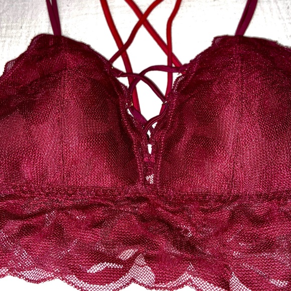 Victoria's Secret PINK Lace Strappy Lightly Lined Triangle Bralette - Picture 4 of 5